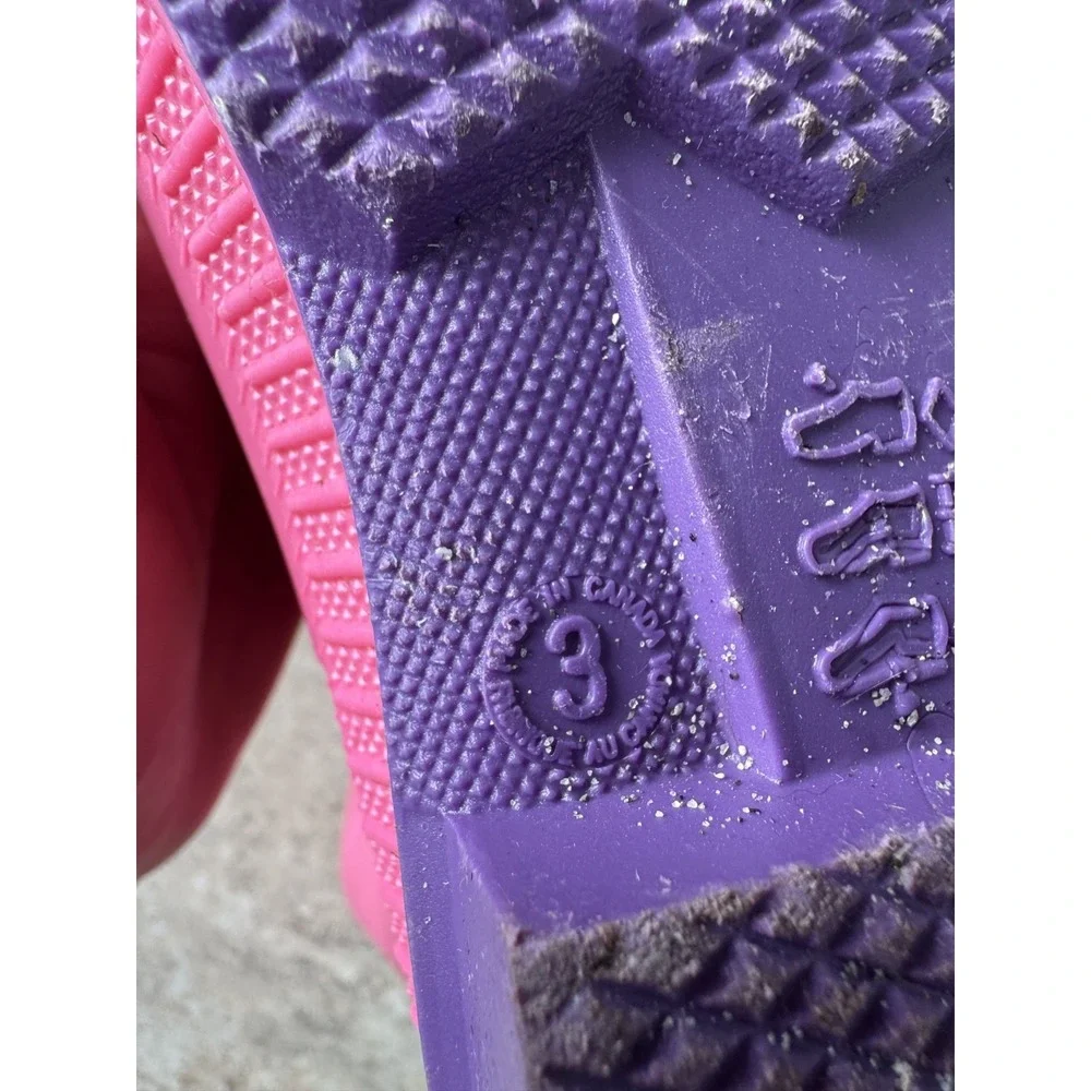 Kamik Pink‎ & Purple Kids Rain Boots Sz 3